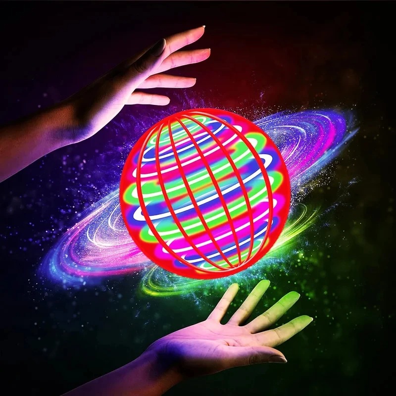 Drone Ball Rc - Bola Voadora com Suspensão LED Colorida,