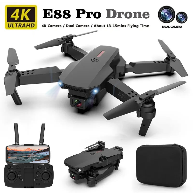 Drone E88Pro Rc 4K - E88pro drone profissional dron fluxo óptico