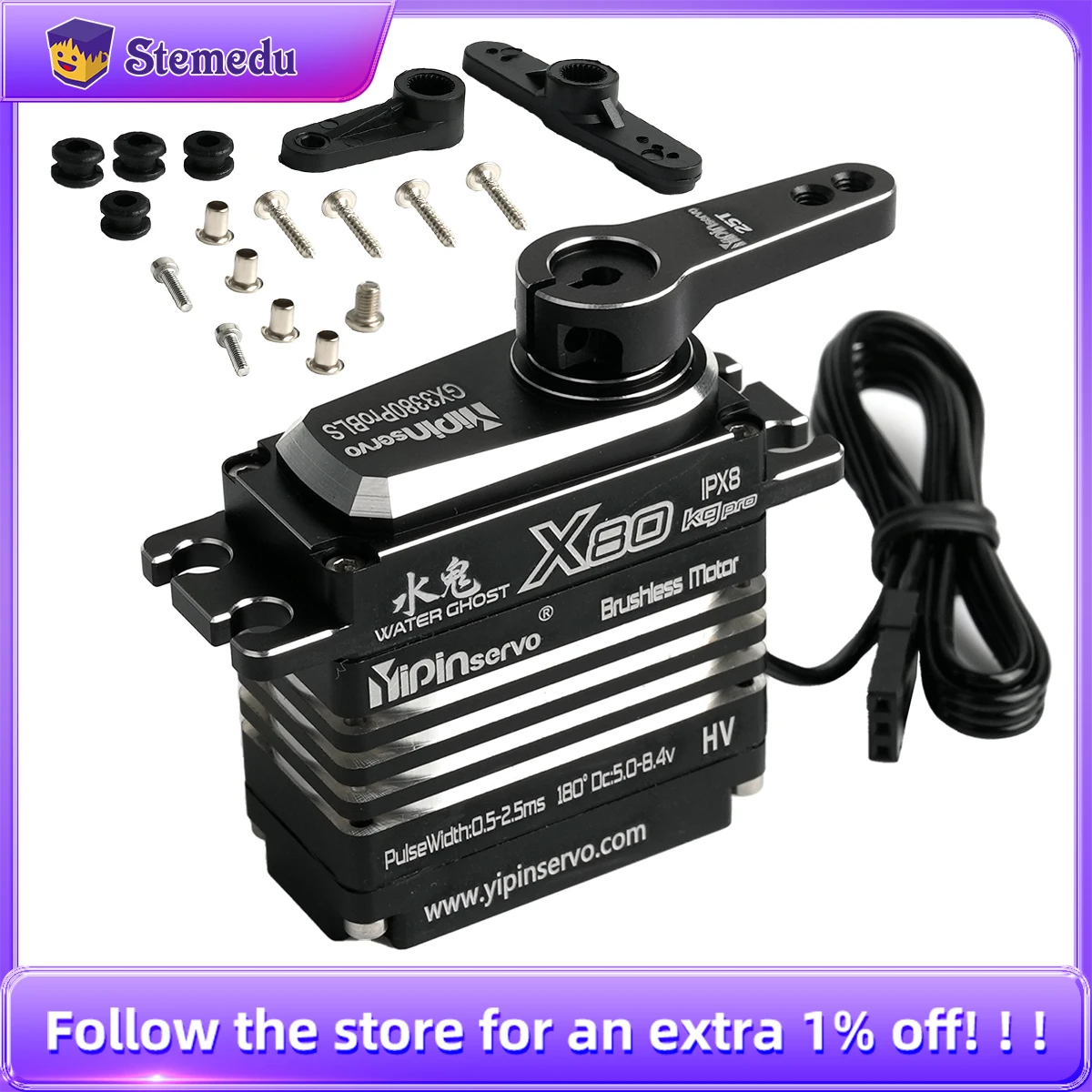 Rc Car Servo - Servo motor digital de 80kg, todo