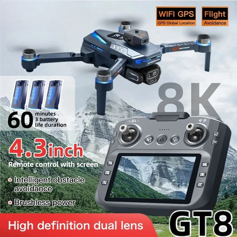 Drone E88Pro Rc 4K - Drone Original GT8 8K Profissional com