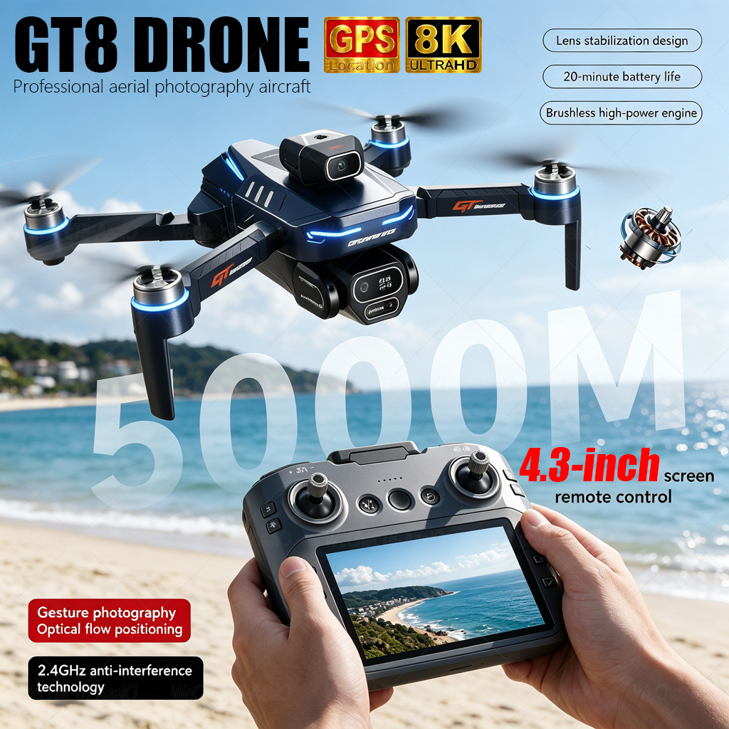 Drone E88Pro Rc 4K - NOVO Drone GT8 HD RC 4K
