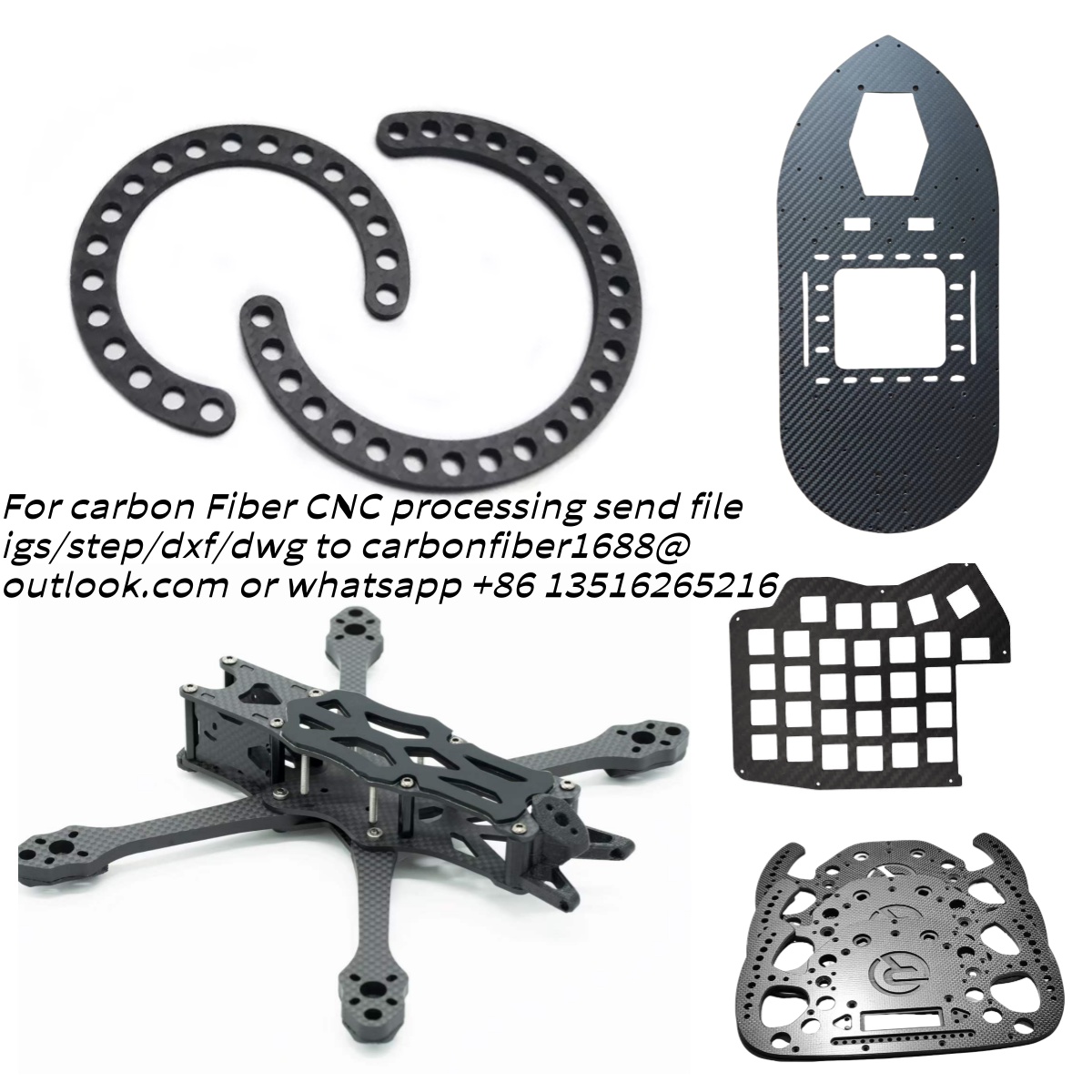 Carbon Fiber Drone Arm - Placa de Fibra de Carbono para