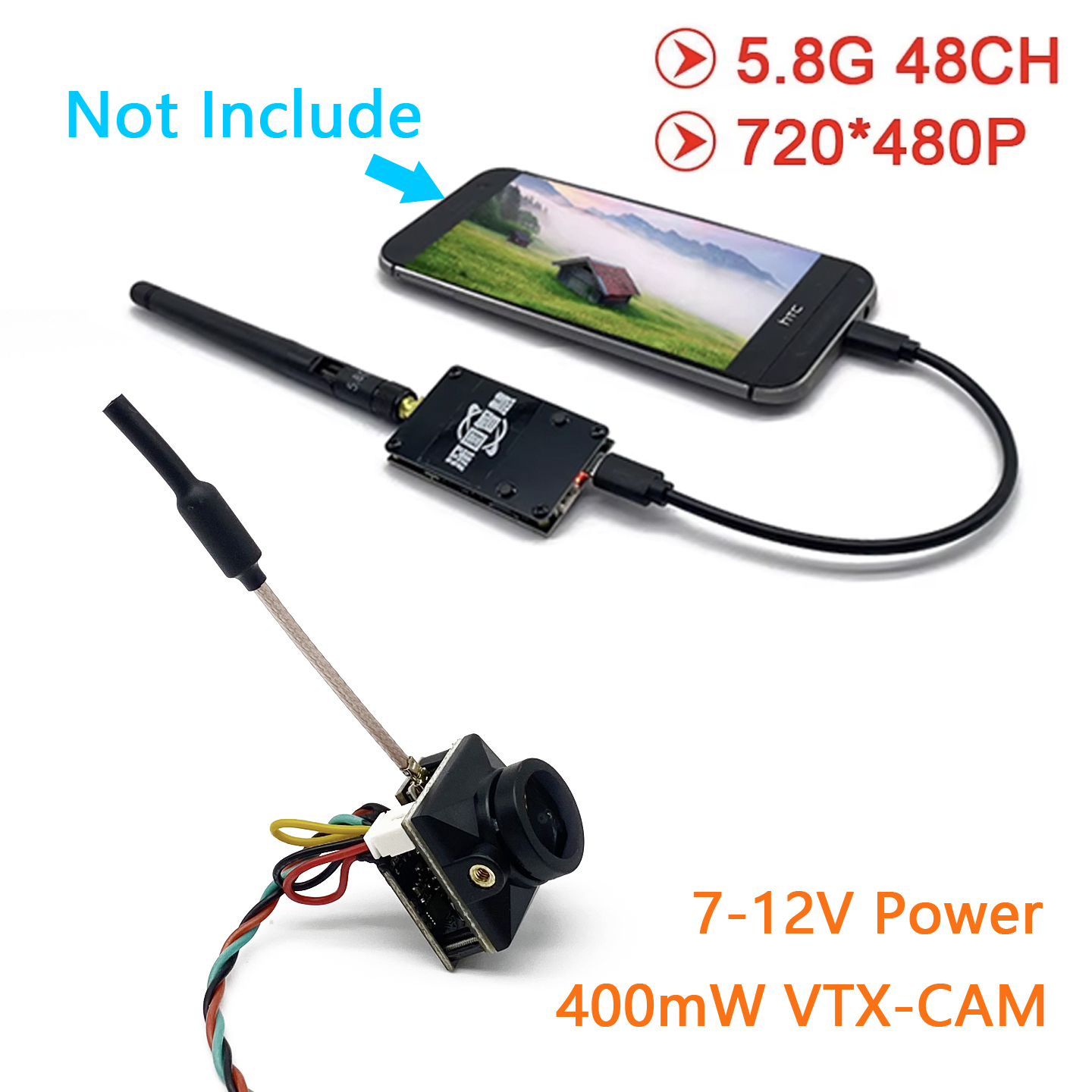 Fpv Camera Cmos - Receptor SLONWAKE 5.8G Analógico UVC OTG