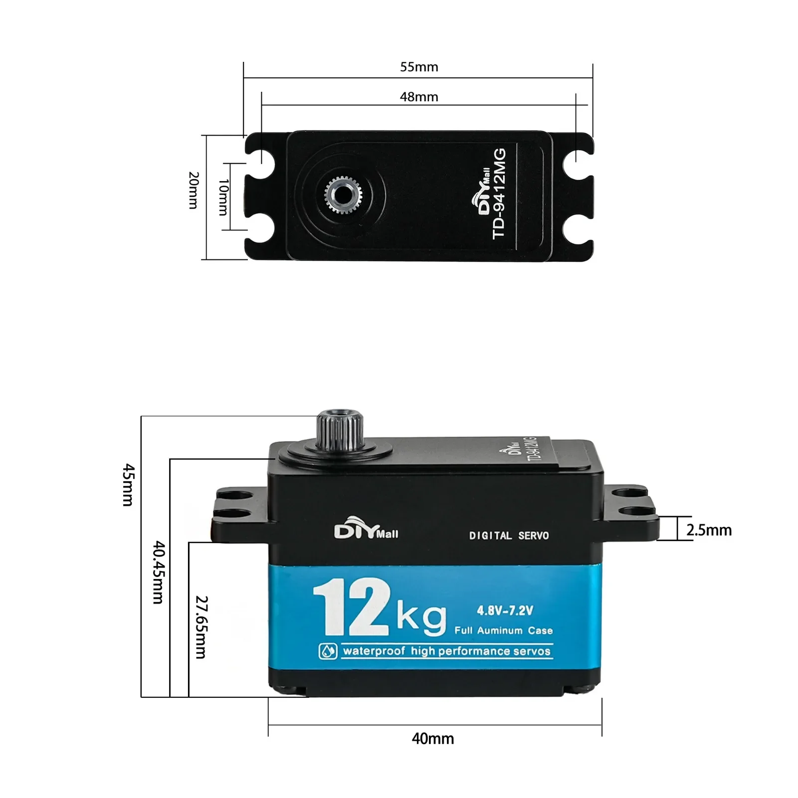 TD-9412MG High Torque Full Met - Rc Car Servo avaliação e preço