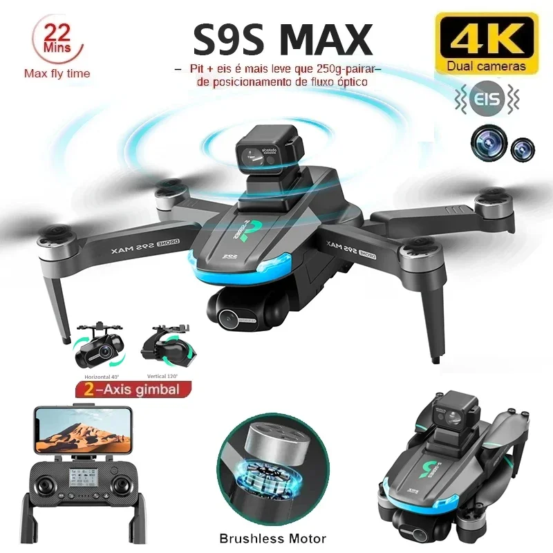 Novo s9s max mini drone 4k 2 e - Drone E88Pro Rc 4K avaliação e preço
