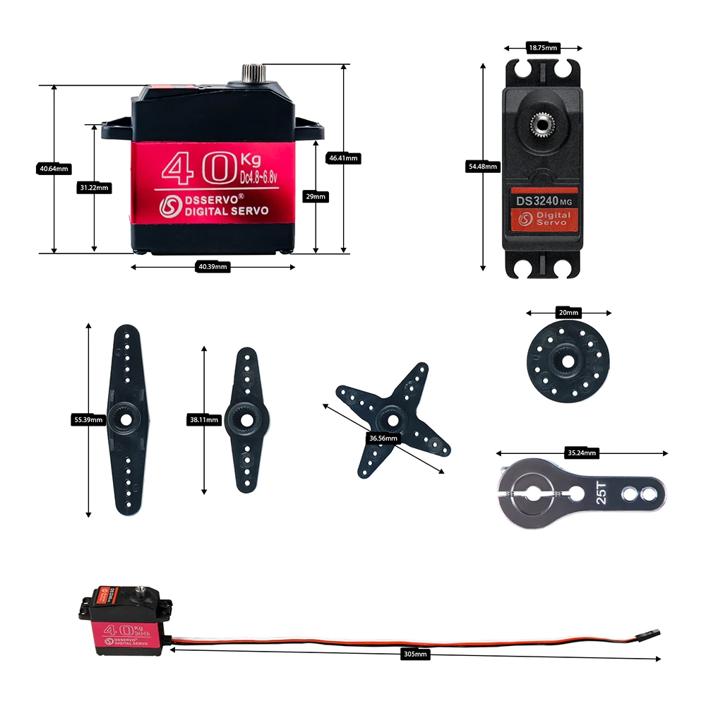 40kg dservo ds3240 grande torq - Rc Car Servo avaliação e preço