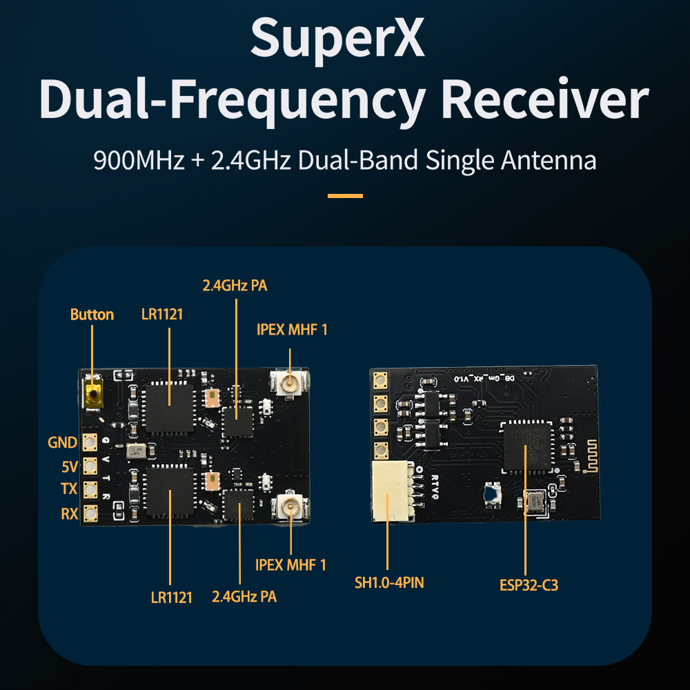 HPXGRC Super X Receptor ELRS d - Drone Rc Frequency avaliação e preço