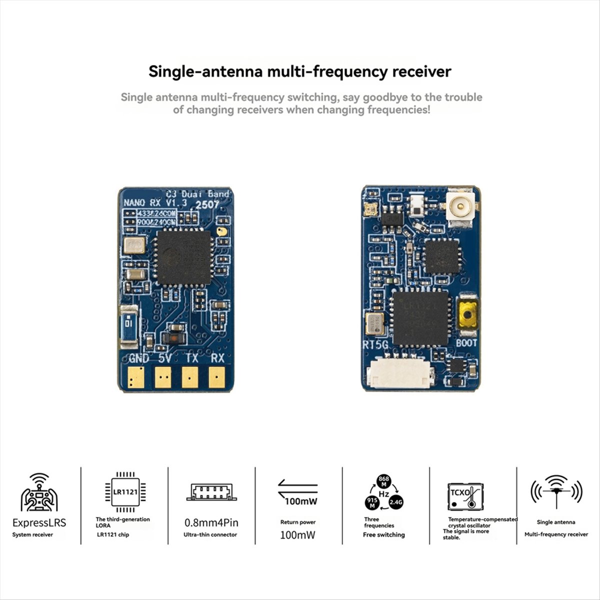 Novo Receptor Nano ELRS Dual B - Drone Rc Frequency avaliação e preço