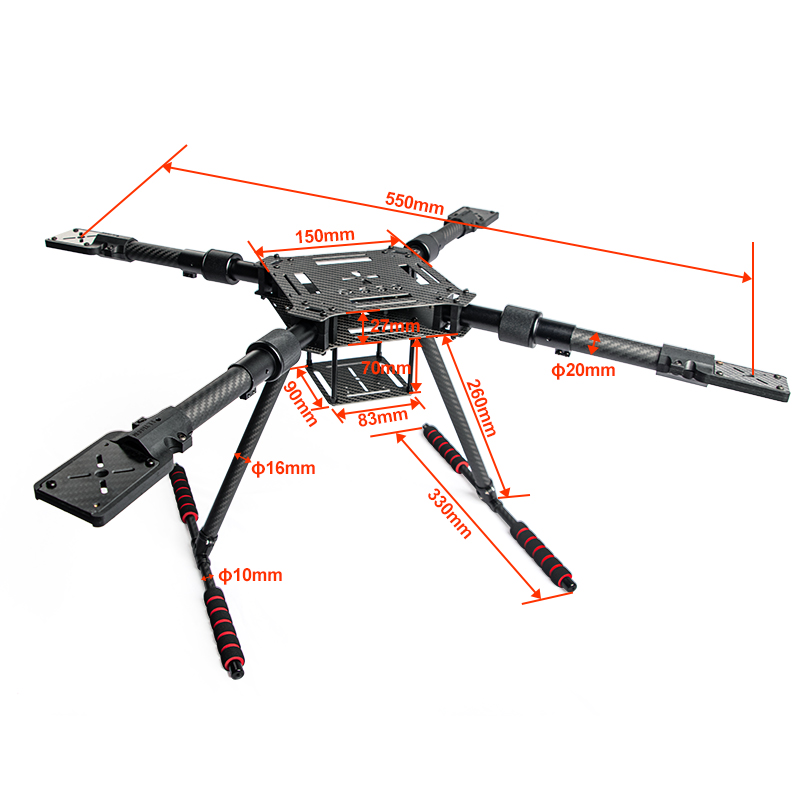 Kit de estrutura de drone dobr - Carbon Fiber Drone Arm avaliação e preço